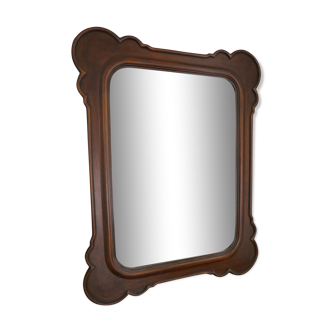 Adorable wooden mirror, vintage 72x94cm