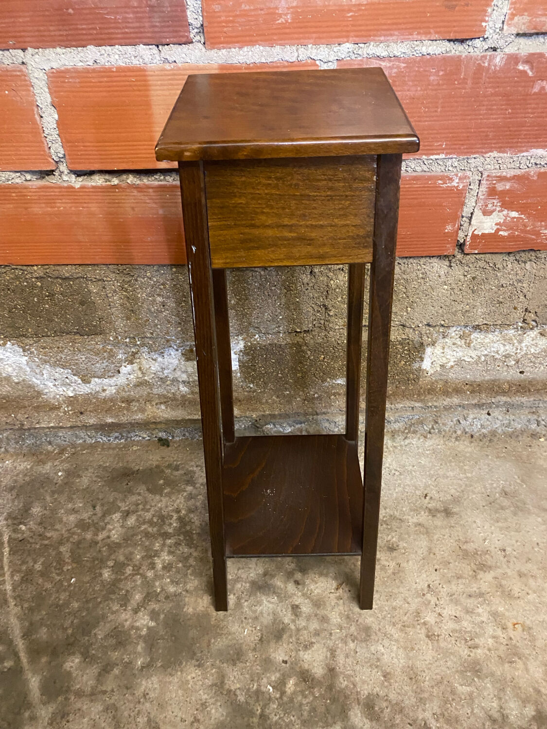 Vintage Wooden Stool #D458