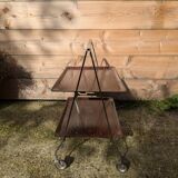 Vintage 70s folding serving trolley