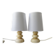 Paire de lampes en albâtre, années 70-80