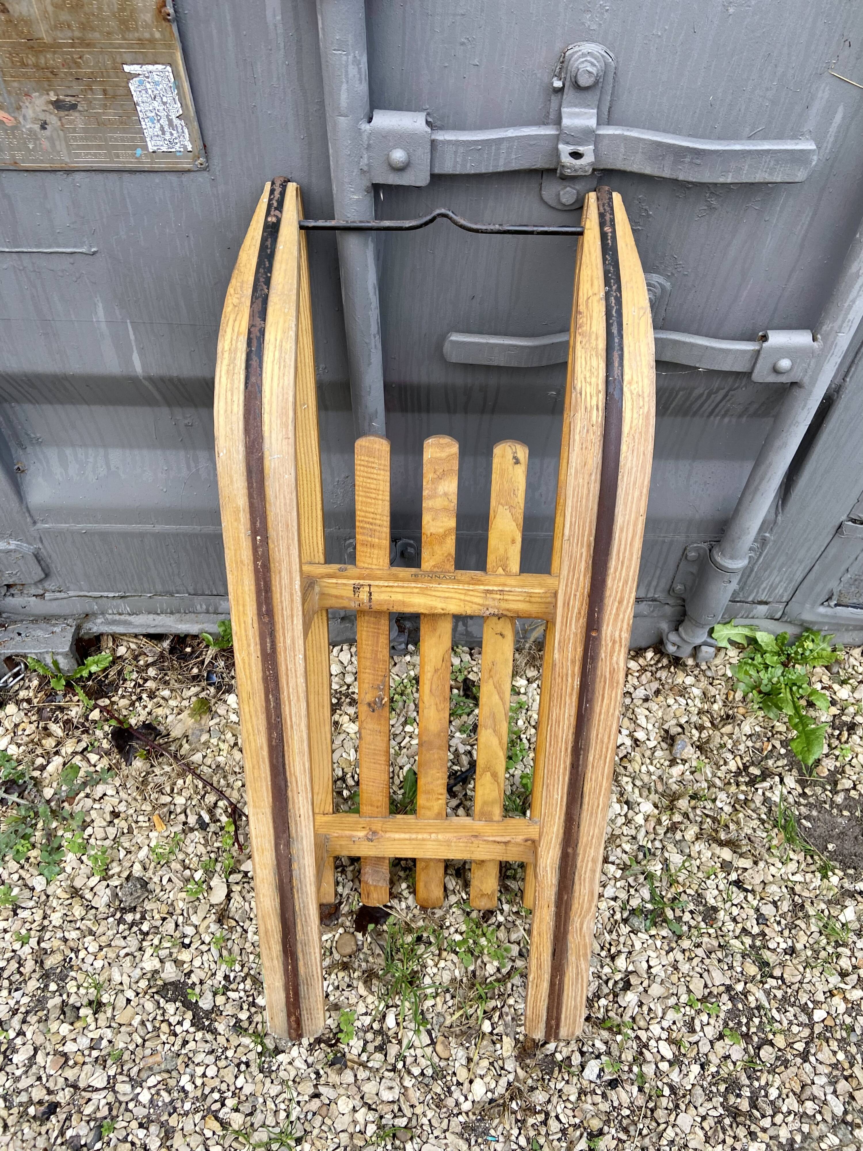 Antique wooden sled