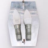 Large wall lamp Peil & Putzler ice glass, 1960 Germany