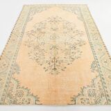 Mustard Yellow Vintage Rug, Handmade Persian Rug, 180x277 Cm