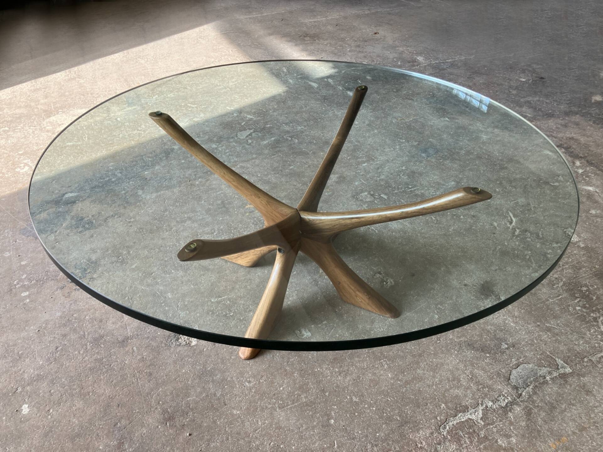Glas Couchtisch T118 Illum Wikkelsø für Niels Eilersen 60er