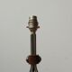Mid-Century Leather and Iron Table Lamp by Jean-Pierre Ryckaert