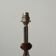 Mid-Century Leather and Iron Table Lamp by Jean-Pierre Ryckaert