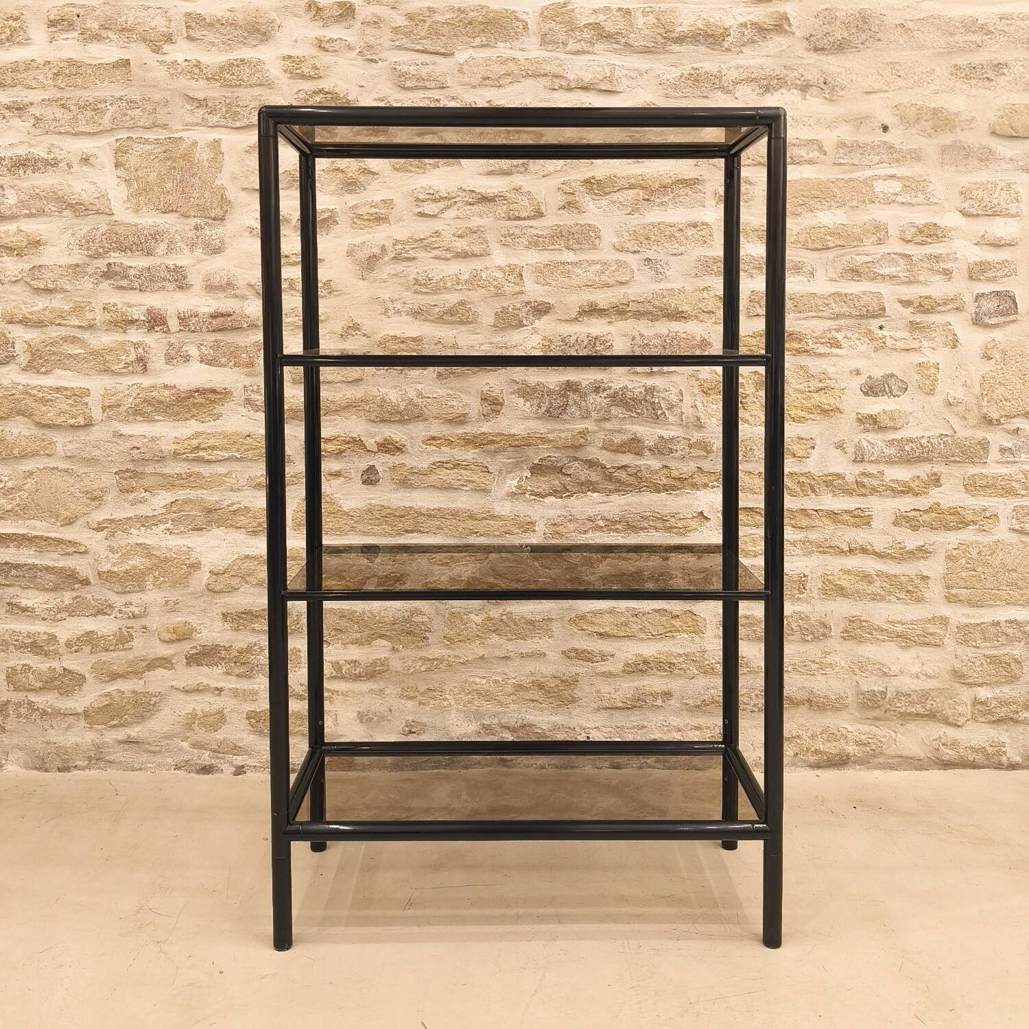Compact shelving unit with 4 levels, 1970s/80s