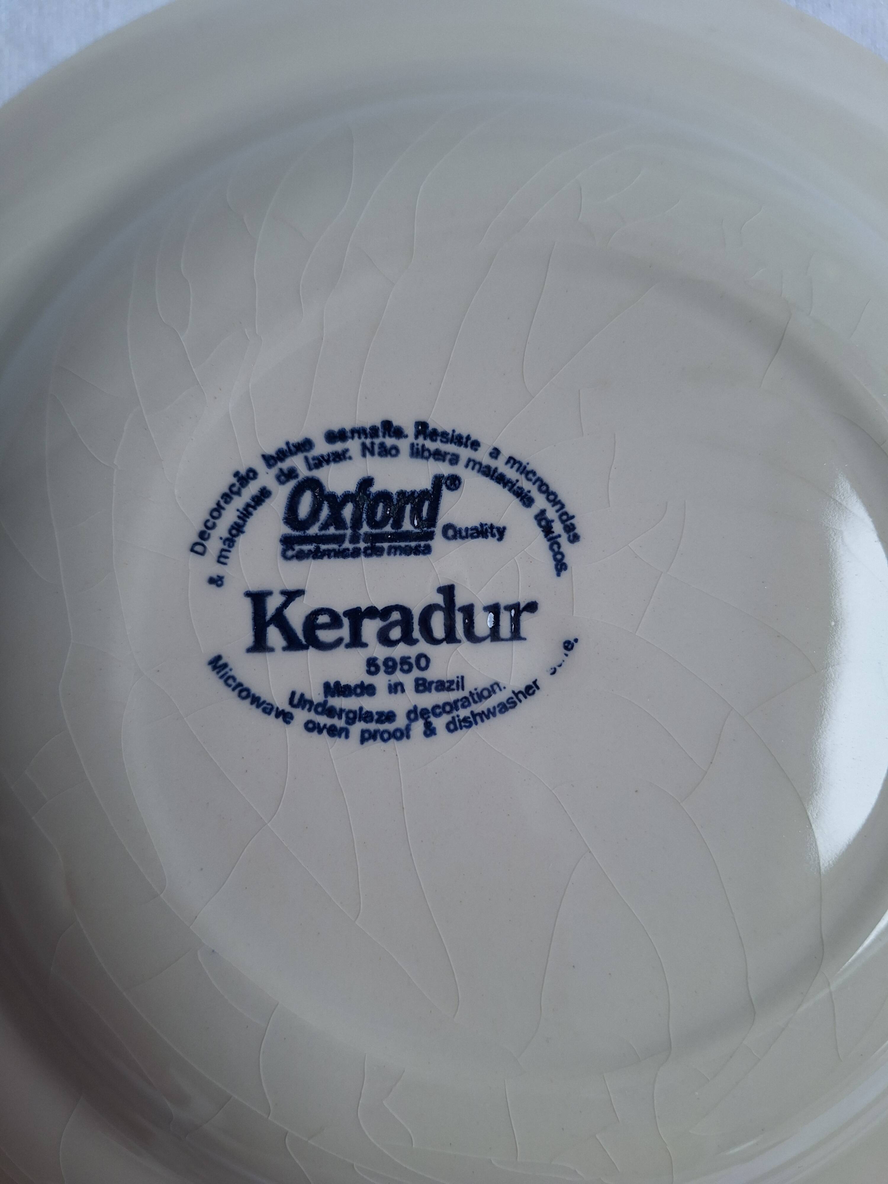 Vintage blue soup plates