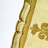 Old wooden tray painted year 50/60 Florentine style