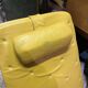 Mid Century / Modernist / Bauhaus Style  Chaise in yellow leather and chrom