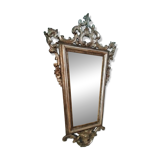 Late 19th century silver-plated wood mirror