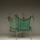 Postmodern Baroque style Armchair and Ottoman, 1980s