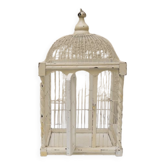 Cage à oiseau en bois