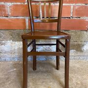 Antique Luterma style bistro chair vintage brown wood