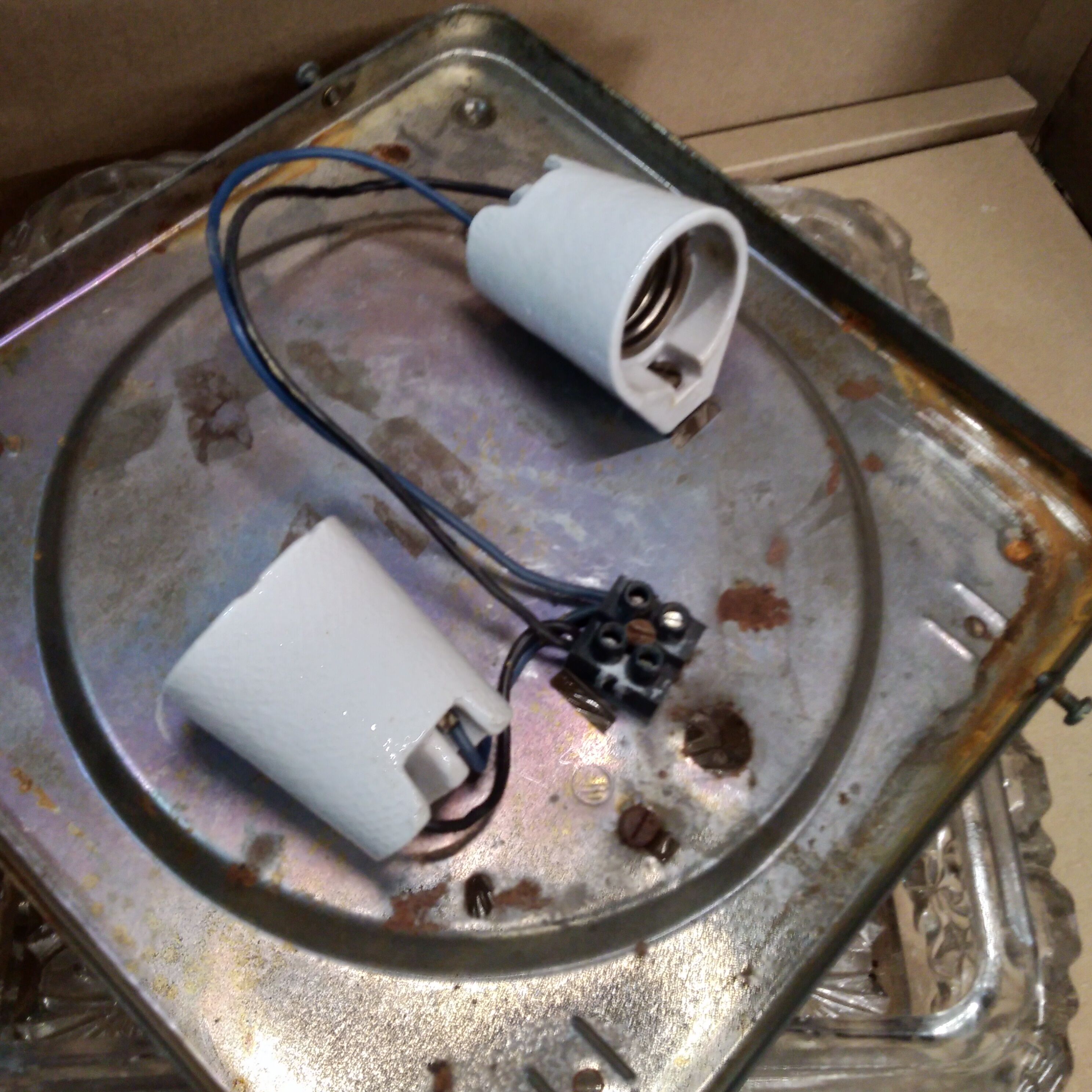 Glass square ceiling light