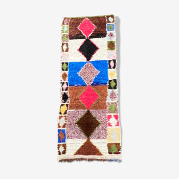 Tapis berbere boucherouite 85x250 cm