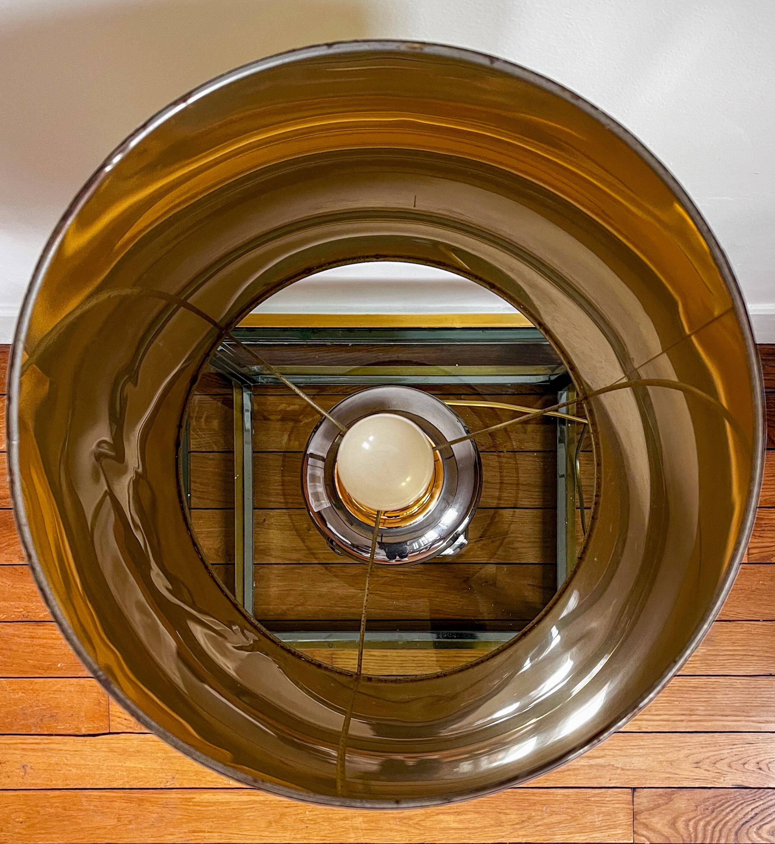 Table lamp in chrome and gold ceramic, 1970s