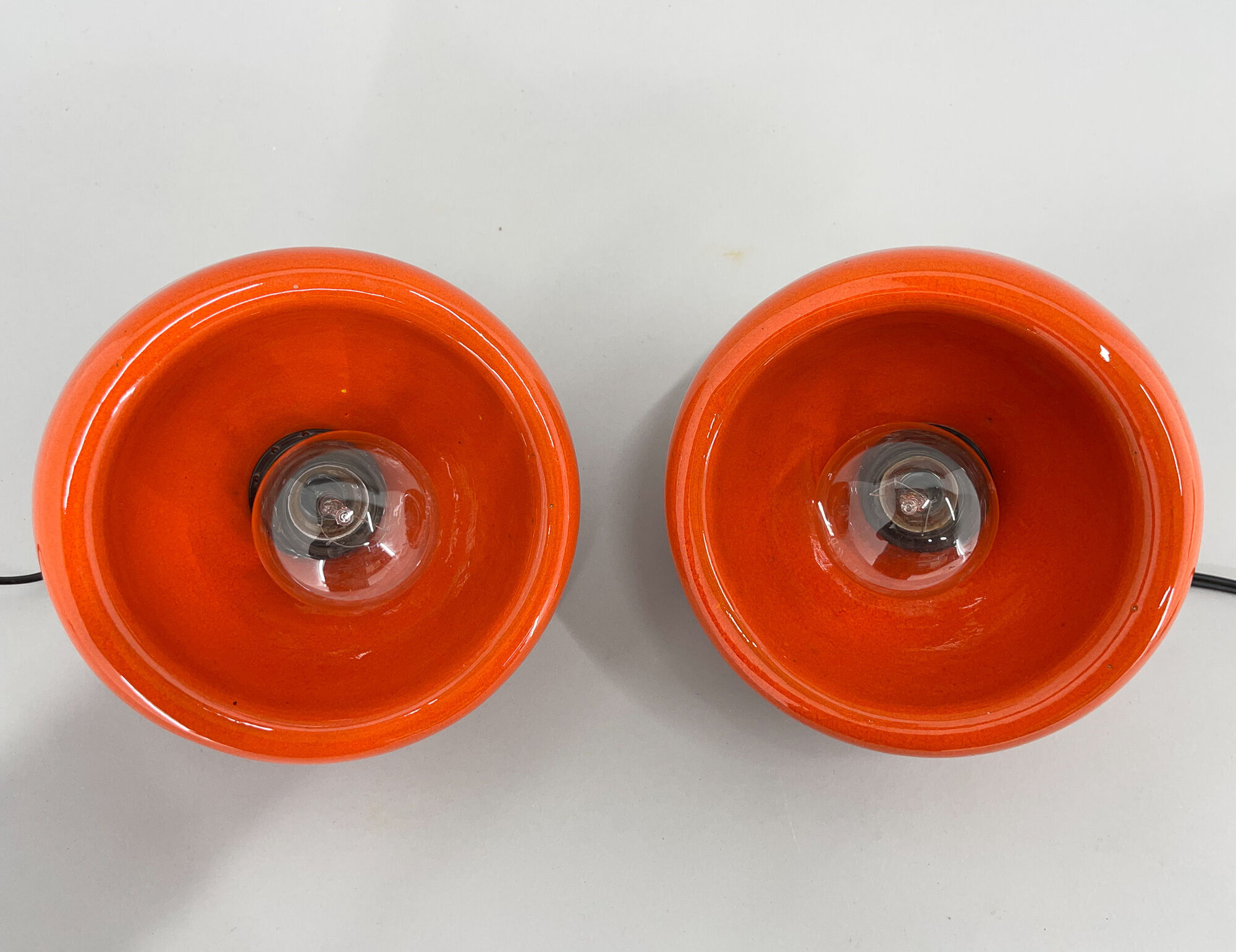 Pair of Mid-Century Ceramic Enzo Bioli Table Lamps