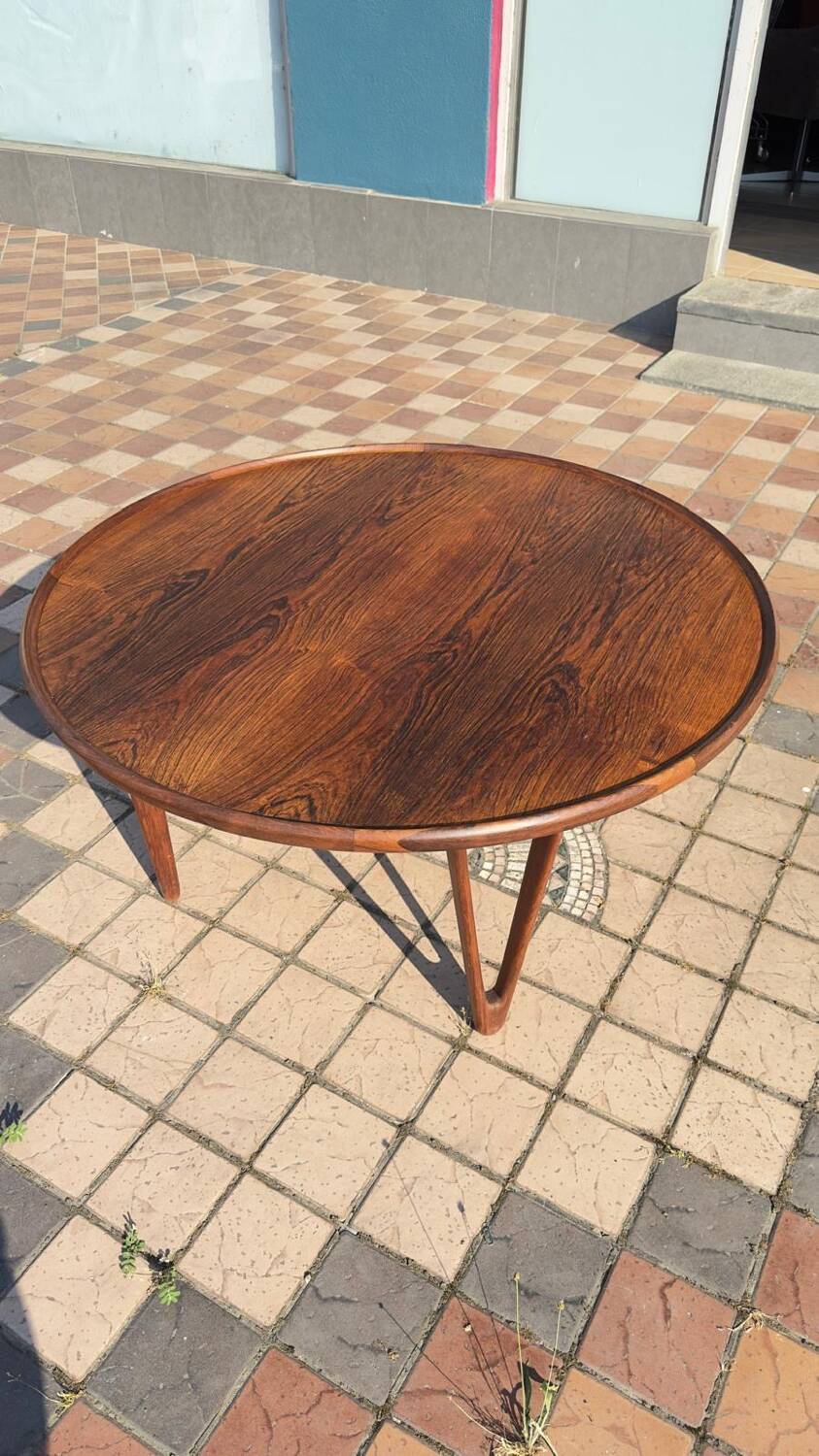 Table basse vintage en palissandre des années 1950 Design Tove & Edvard Kindt-Lars
