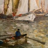 Animated marine landscape painting 20th century
