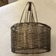 Silver metal woven basket
