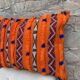 Magnifique coussin Kilim berbère vintage du Maroc