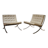 Pair of Barcelona armchairs, Knoll