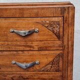 Oak art deco chest of drawers