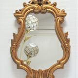 Mirror rocaille gilded ice saint-gobain vintage