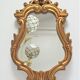 Mirror rocaille gilded ice saint-gobain vintage