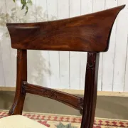 Set of 2 armchairs and 6 English mahogany chairs from the 1950s.
