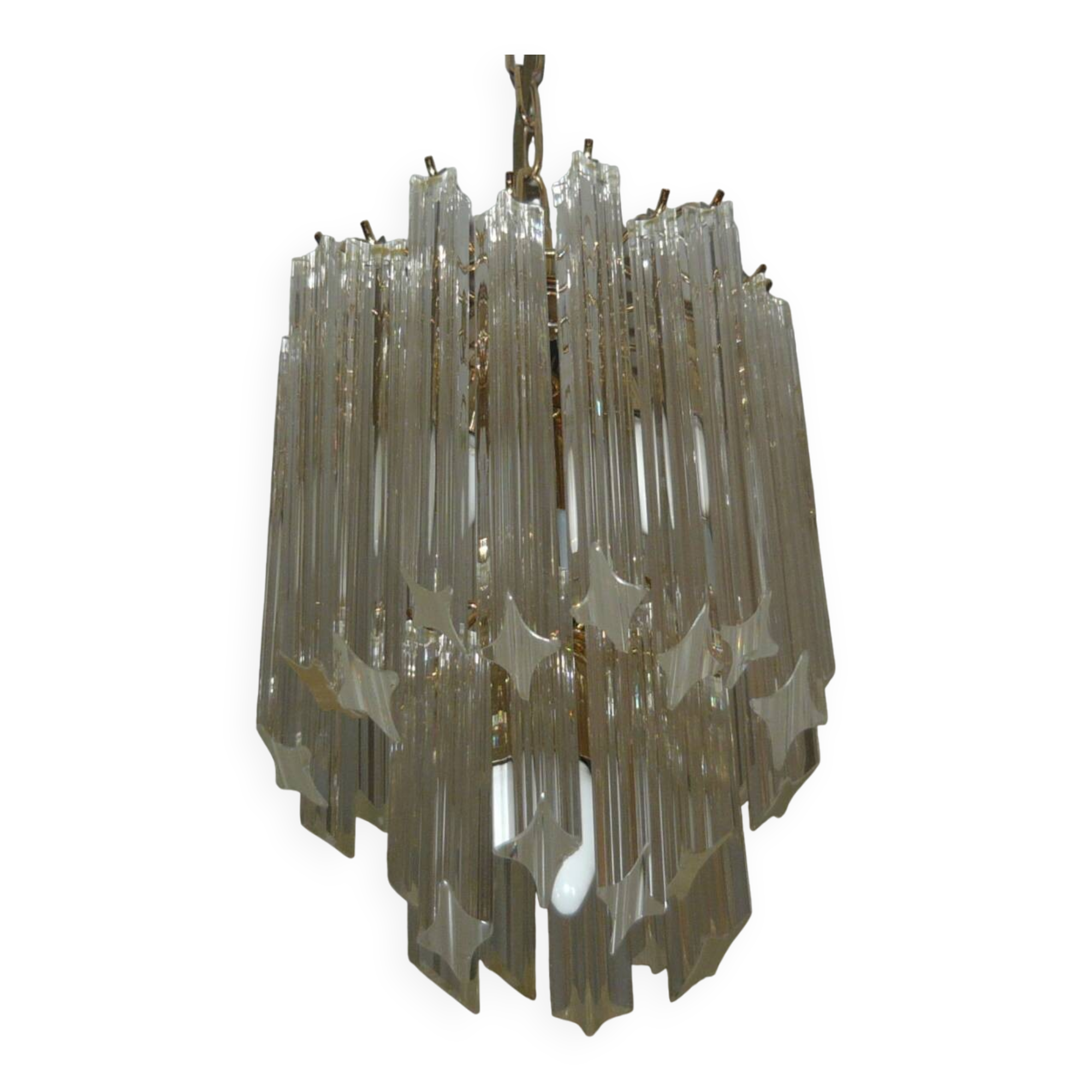 Murano crystal chandelier by Paolo Venini 1970/1980