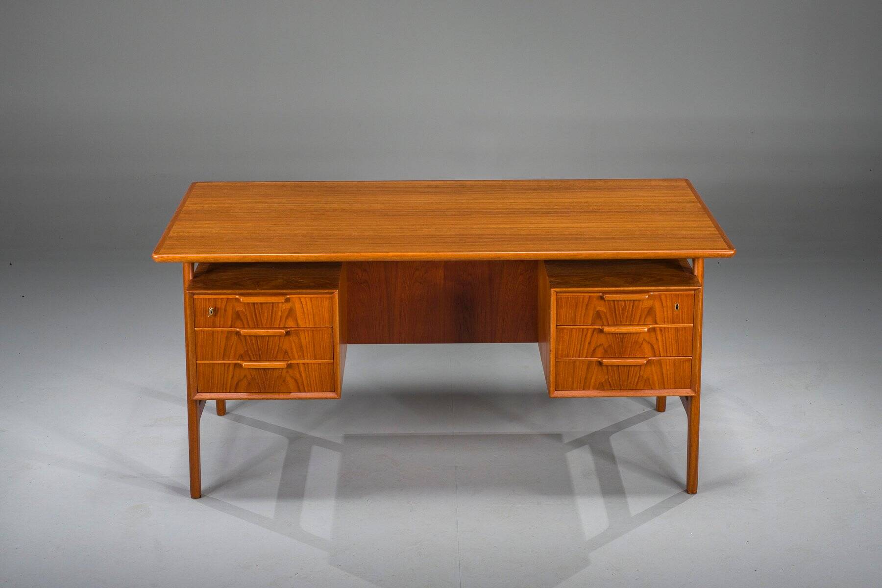 Model 75 Teak Desk from Omann Jun Møbelfabrik, 1960s