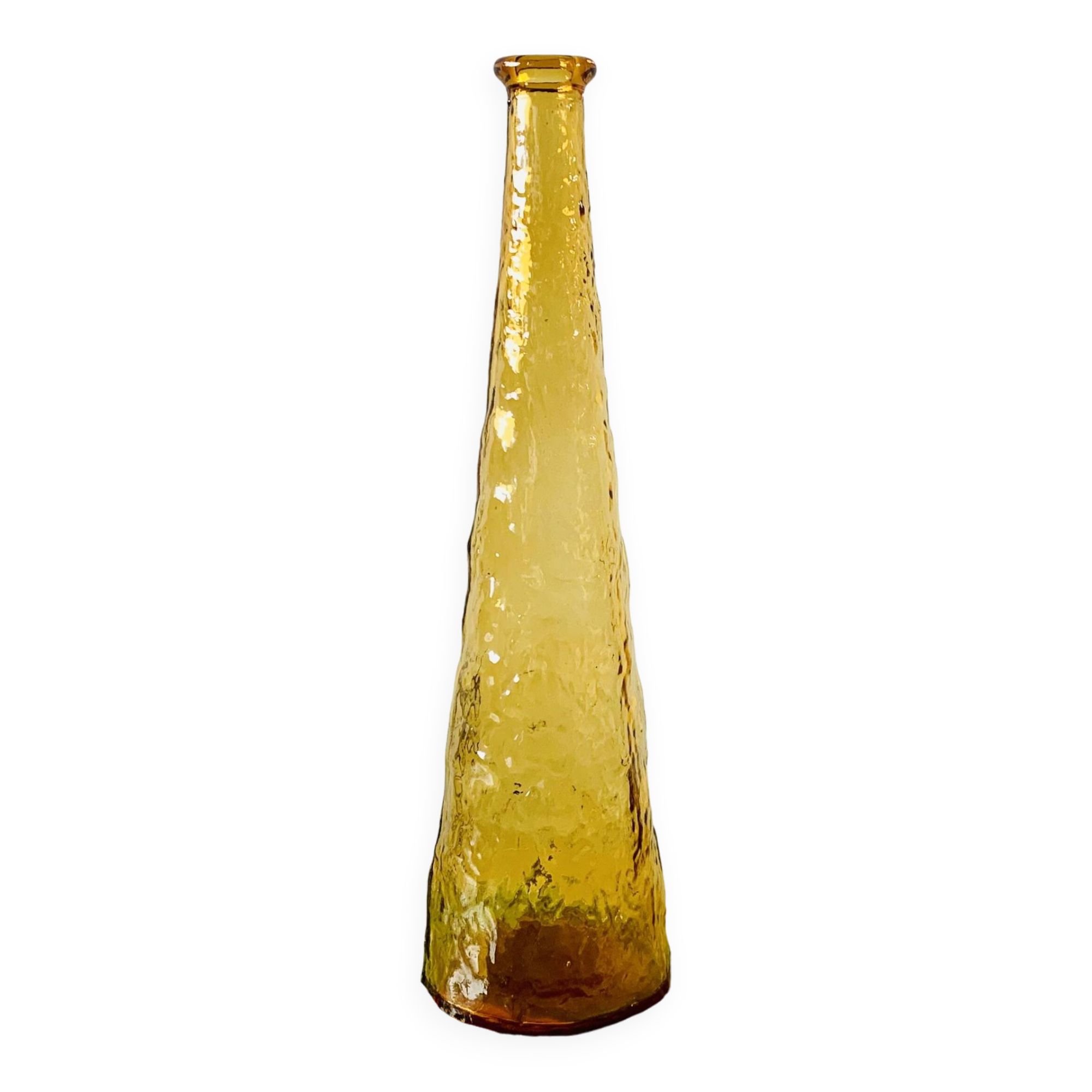 Amber Yellow Empoli Glass Genie Bottle - MCM