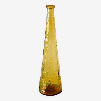 Genie bottle in amber yellow Empoli glass - MCM