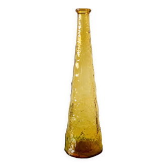 Genie bottle in amber yellow Empoli glass - MCM