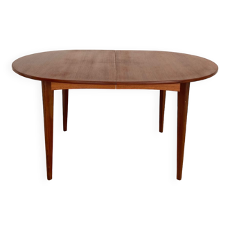 Scandinavian oval teak dining table