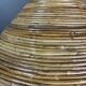 Midcentury pair pencil rattan large ( 62 cm ) pendants, Italy 1970s