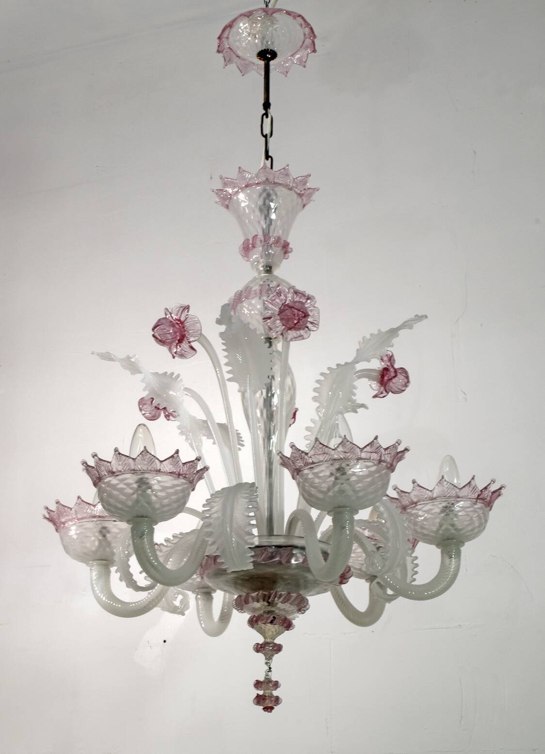 20th Century Modern Venetian Murano Glass Chandelier "Ca'rezzonico" Style