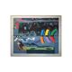Richard Frank 'Wise Bird Strategy' Painting, Oil On Canvas 1980 Exotic Postmodern Miami