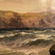 George Henry Jenkins (1843-1914). The shore, very large oil on canvas framed.
