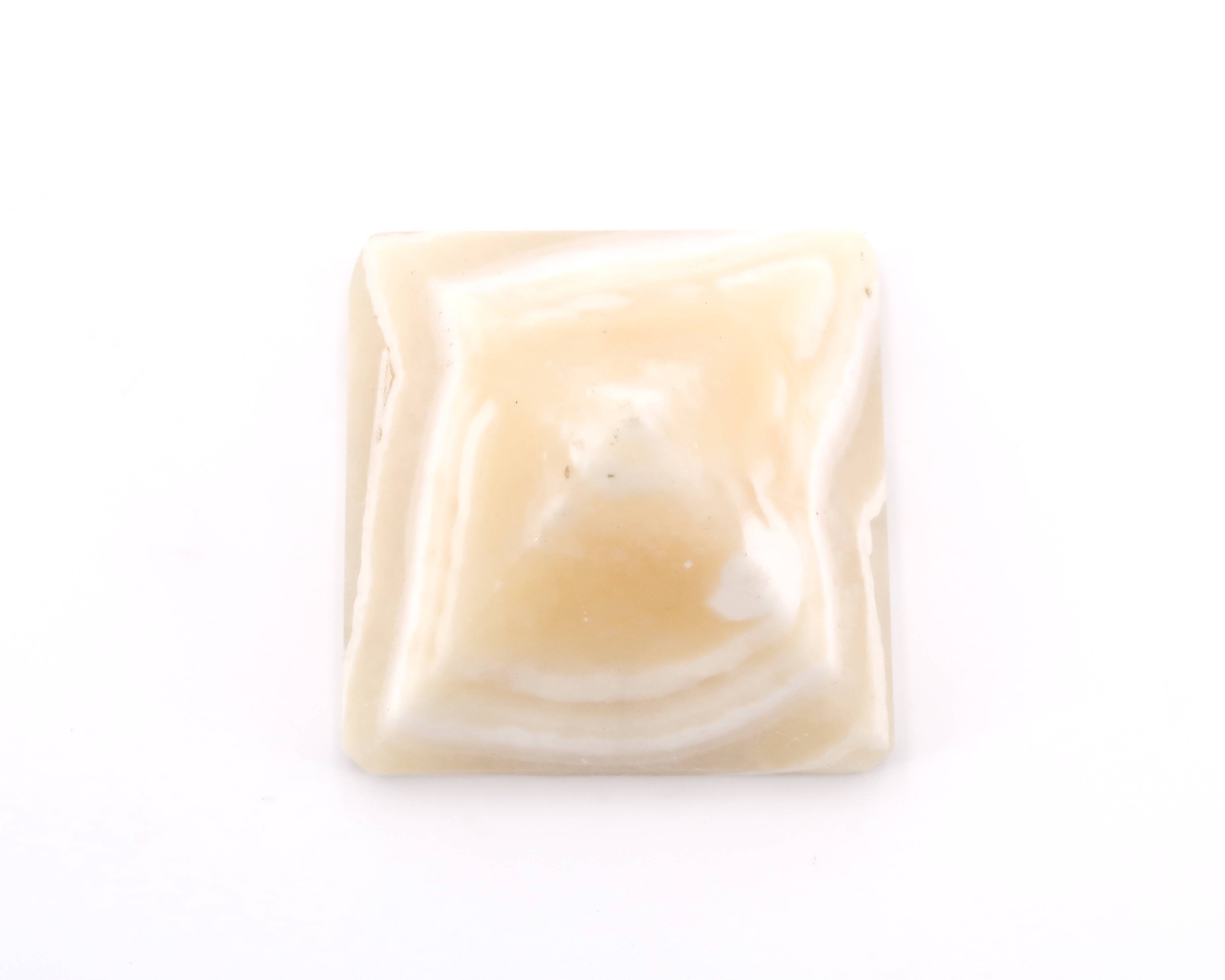 Alabaster pyramid paperweight, 1970s