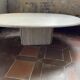 Travertine table base