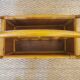 Vintage bamboo rattan and canning magazine holder