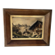 Alpine Table Carved and Painted Signed - Mid Century Chalet Ambiance
