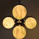 Art deco chrome chandelier,1930's.