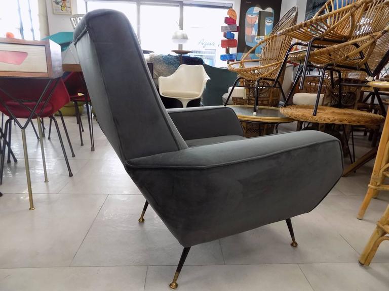 Pair of Grey Velvet Chair