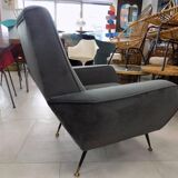 Pair of Grey Velvet Chair
