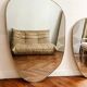 Large organic dune mirror - gold