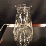 Chiseled glass pitcher